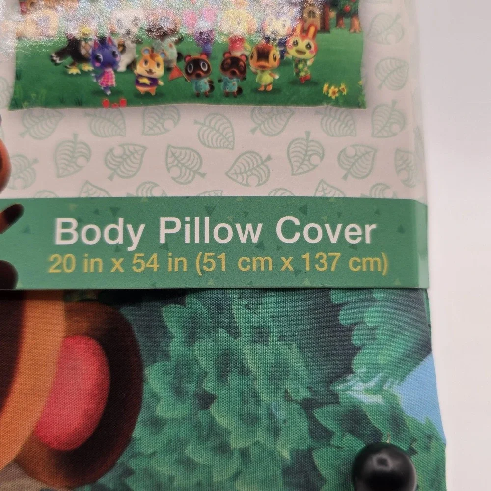 Animal Crossing New Horizons Body Pillow Cover 20x54 Tom Nook Isabelle Green